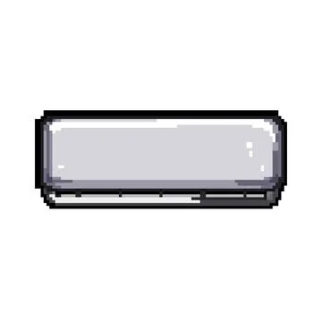 Flow air conditioner pixel art vector illustration Stock Illustration