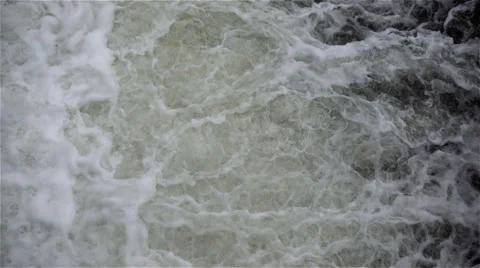 Flow and waterfall of water in the river, slow motion Stock Footage 63819816
