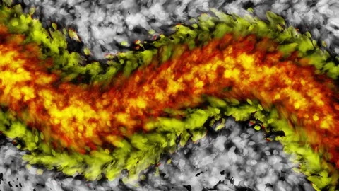 Flow animation, Abstract fluid animation, Seamless loop animation, 4K video Stock Footage 241812376