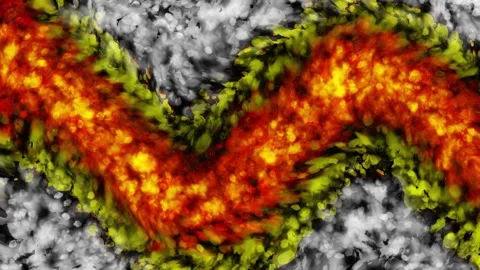 Flow animation, Abstract fluid animation, Seamless loop animation, 4K video Stock Footage 241812643