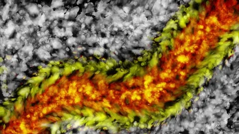 Flow Animation, Abstract Fluid Animation, Seamless Loop Animation, 4K Video Stock Footage 241812697