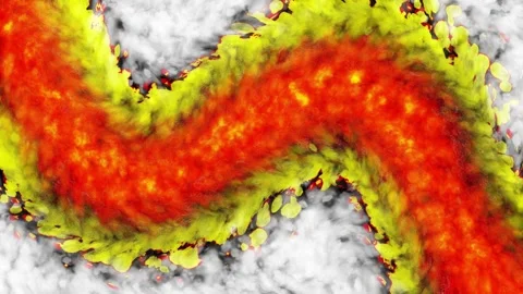 Flow Animation, Abstract Fluid Animation, Seamless Loop Animation, 4K Video Stock Footage 241813701