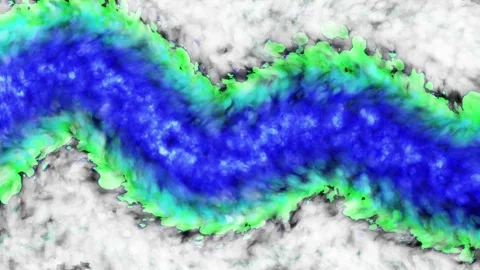 Flow Animation, Abstract Fluid Animation, Seamless Loop Animation, 4K Video Stock Footage 241813806