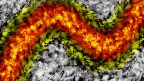 Flow animation, Abstract fluid animation, Seamless loop animation, 4K video Stock Footage 242089105