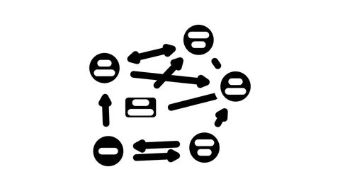Flow arrows big data glyph icon animation Stock Footage 326736067