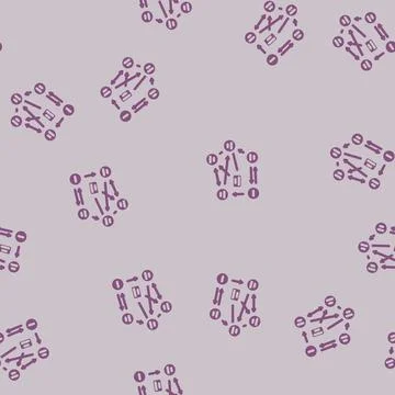 Flow arrows big data glyph vector seamless pattern Illustrazione stock