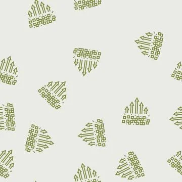 Flow arrows big data line seamless pattern Stock Illustration