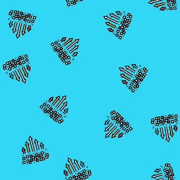 Flow arrows big data vector seamless pattern Stock Illustration