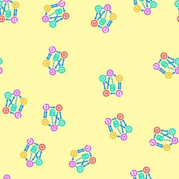 Flow arrows big data vector seamless pattern Stock Illustration