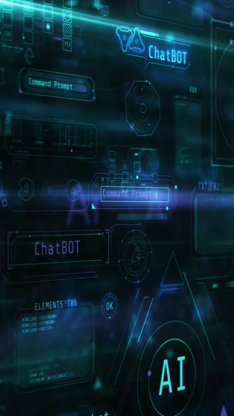 The flow of artificial intelligence data is overwhelming. Stock Footage 280783698