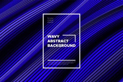 Flow Background with Liquid Shapes. Distortion of Space. Trendy Abstract Cove Stock Illustration