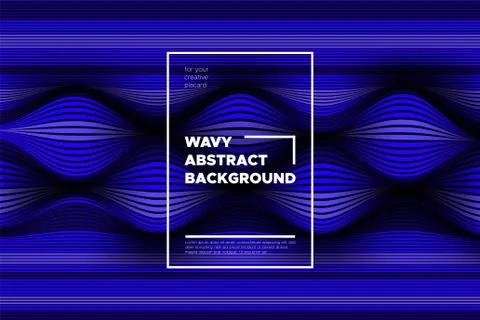 Flow Background with Liquid Shapes. Distortion of Space. Trendy Abstract Cove Stock Illustration