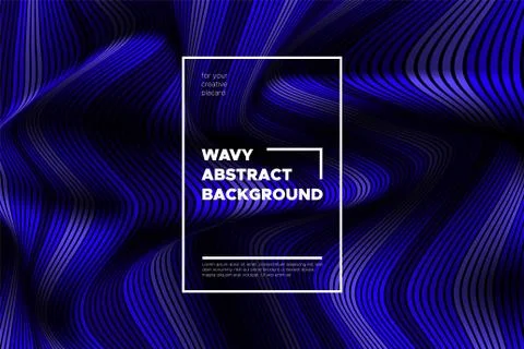 Flow Background with Liquid Shapes. Distortion of Space. Trendy Abstract Cove Stock Illustration