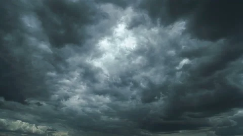 The flow of beautiful rain cloud. Time lapse Stock Footage