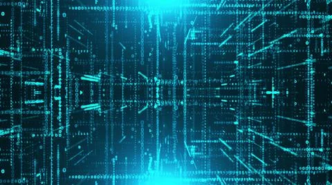 Flow of binary data Stock Illustration