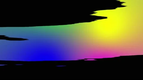 The flow of black on a rainbow colored background Stock Footage 163174338
