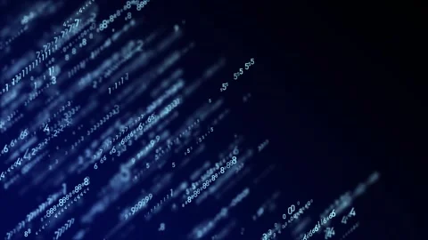 Flow of blue matrix Stock Footage 276348573