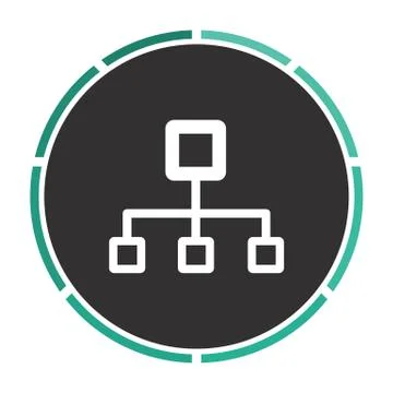 Flow chart computer symbol Stockillustratie