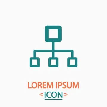 Flow chart computer symbol Stock Illustration