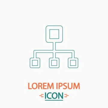 Flow chart computer symbol Stock Illustration