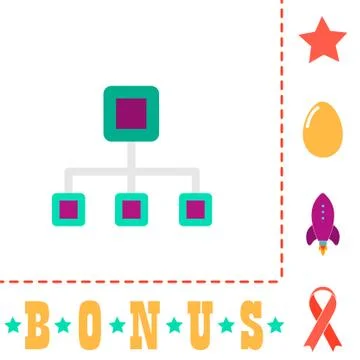 Flow chart computer symbol Stock Illustration