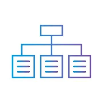 Flow chart gradient style icon vector design Stock Illustration