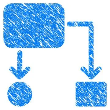 Flow Chart Grunge Icon イラスト素材