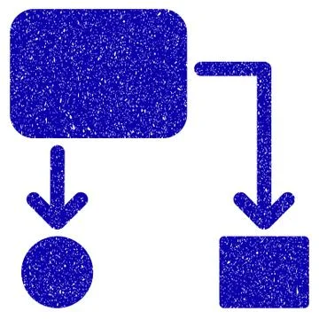 Flow Chart Icon Grunge Watermark Illustrazione stock