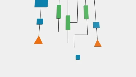 Flow chart, industrial process, business organigram. Stock Footage 296376412