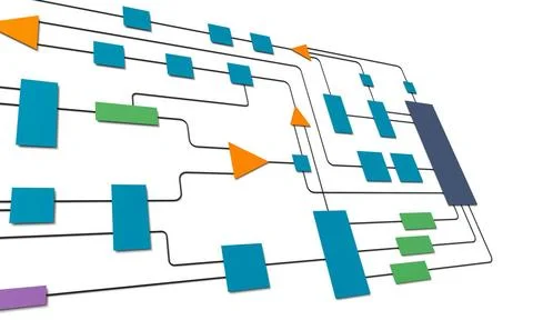  Flow chart, industrial process. Flow chart, industrial process. Chart wit... Stock Photos
