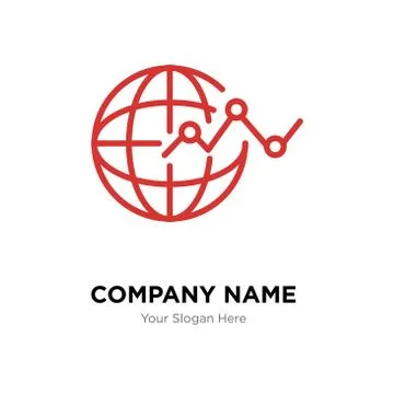 Flow chart interface company logo design template Illustrazione stock