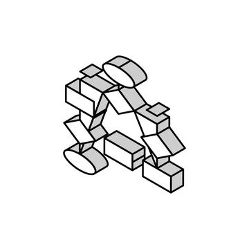 Flow chart isometric icon vector illustration Stock Illustration