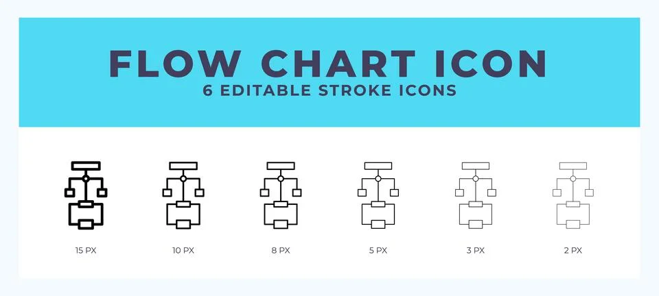 Flow chart line icon. For web. And mobile app. Vector illustration. 스톡 일러스트