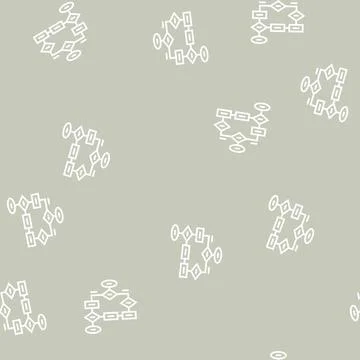 Flow chart line seamless pattern Stock Illustration