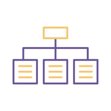 Flow chart line style icon vector design Stock Illustration