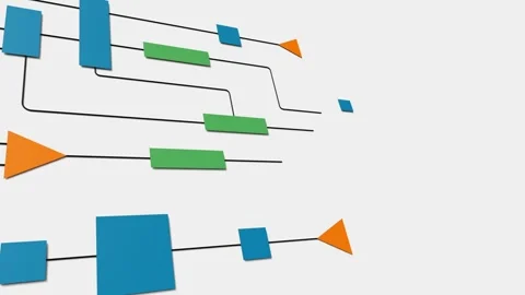 Flow chart or decision tree, close up. Stock Footage 296131556