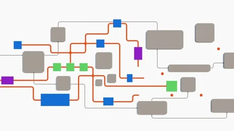 Flow chart, organigram. Video stock 294042722