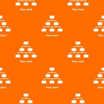 Flow chart pattern orange Illustrazione stock