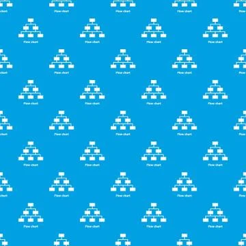 Flow chart pattern vector seamless blue Illustrazione stock