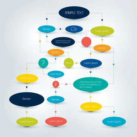 Flow chart scheme. Infographics elements. Vector design. Stock Illustration