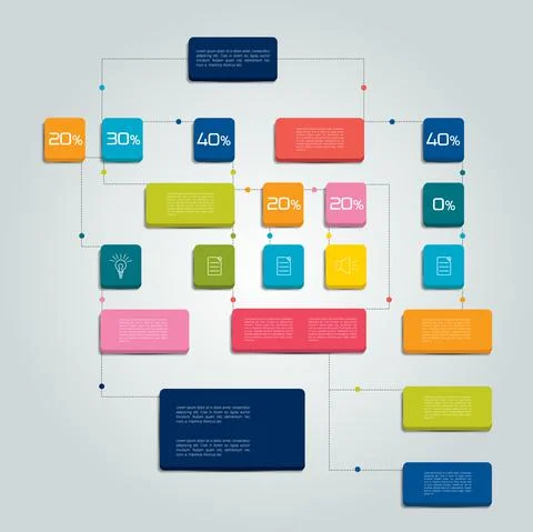 Flow chart scheme. Infographics elements. Vector design. Stock Illustration