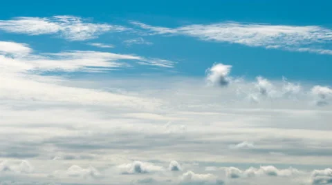 The flow of cloud against the blue sky. Time lapse Vídeo Stock 62744189