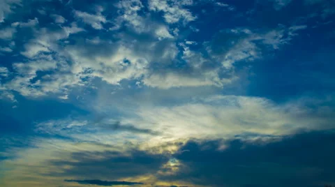 The flow of cloud against the blue sky. Time lapse Stock Footage 62919593