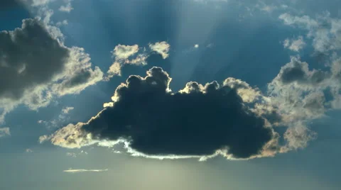 The flow of cloud against the blue sky. Time lapse Stock-Footage 63034025