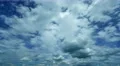 The flow of cloud against the blue sky. Time lapse 4k or 4k+ Resolution