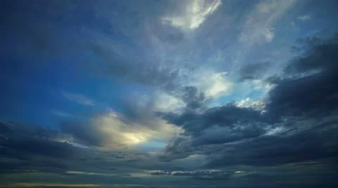 The flow of cloud against the blue sky. Time lapse Video stock 63114756