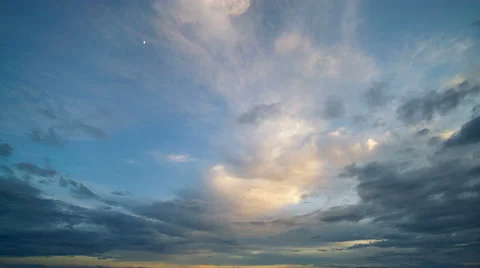 The flow of cloud against the blue sky. Time lapse Stock Footage 63117701