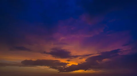 The flow of cloud against the sunset. Time lapse Video stock 62258447