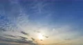 The flow of cloud against the sunset. Time lapse 4k or 4k+ Resolution
