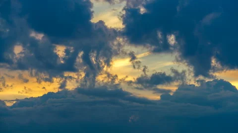 The flow of cloud against the sunset. Time lapse Stock Footage 62744916